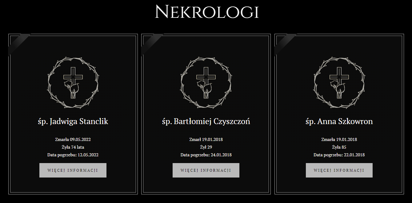 e-nekrologi Czechowice